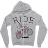 ride and fly high Zipper Hoodie