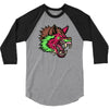 pink punk wolf 3/4 Sleeve Shirt