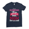 running mom white Ladies Fitted T-Shirt