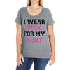 i wear pink for my aunt breast cancer Ladies Curvy T-Shirt