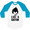 like a saiyan 3/4 Sleeve Shirt