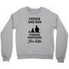Father and Son Fishing Partners For Life Crewneck Sweatshirt
