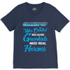 Grandpop Was Created because Grankids Need Real Heroes V-Neck Tee