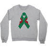 liver ribbon and rose Crewneck Sweatshirt