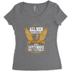 All Men Are Created Equal But Only The Best Are Born In September Women's Triblend Scoop T-shirt