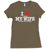i love when my wife let me go fishing Ladies Fitted T-Shirt