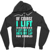 cat cats lift lifting fitness Zipper Hoodie