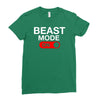 beast mode activated Ladies Fitted T-Shirt