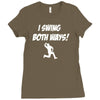 i swing both ways Ladies Fitted T-Shirt