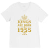 kings are born in 1955 V-Neck Tee