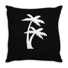 palm tree sticker vinyl decal tropical island beach ocean wall car win Throw Pillow