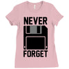 never forget floppy disk Ladies Fitted T-Shirt