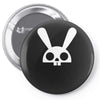 skull bunny Pin-back button