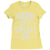 bra off sweats on Ladies Fitted T-Shirt
