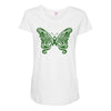 liver cancer butterfly Maternity Scoop Neck T-shirt