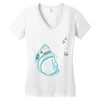 shark attack!!! Women's V-Neck T-Shirt