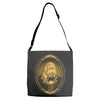portrait of the walrus as a young man Adjustable Strap Totes