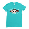 October Peeking Out Baby Boy Ladies Fitted T-Shirt