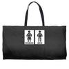 restroom sign sticker vinyl decal Weekender Totes