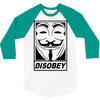 disobey 3/4 Sleeve Shirt