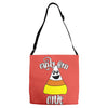 candy corn cutie for halloween Adjustable Strap Totes