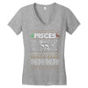 pisces christmas ugly sweater Women's V-Neck T-Shirt