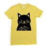 black cat (2) Ladies Fitted T-Shirt