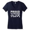 Proud To Wear Pink Women's V-Neck T-Shirt