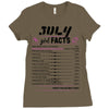 July Girl Facts Cancer Ladies Fitted T-Shirt