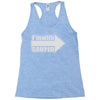 i'm with stupid Racerback Tank