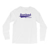 scotland born and raised retro white &amp; navy international country Long Sleeve Shirts