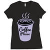 cool coffee please t shirt Ladies Fitted T-Shirt