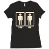 you me kleiner pimmel fun lustig Ladies Fitted T-Shirt