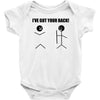 i've got your back t shirt tee funny novelty tee pun stick figure joke Baby Onesie