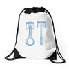 sketch of piston Drawstring Bags