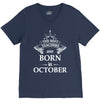 The best teachers are born in Octobe V-Neck Tee