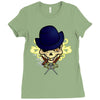 thug skull. Ladies Fitted T-Shirt