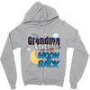 grandma moon&amp;back Zipper Hoodie