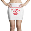 Guccify Yourself White Black Red Mini Skirts