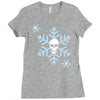 skull snowflakes alternative christmas jumper Ladies Fitted T-Shirt