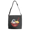 great wave ramen Adjustable Strap Totes