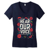 Women's March Hear Our Voice Women's V-Neck T-Shirt