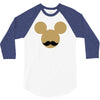 mickey mouse moustache 3/4 Sleeve Shirt