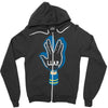 llap foam finger Zipper Hoodie