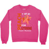 I Wear Peach For Uterine Cancer Awareness Crewneck Sweatshirt