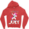 july born unicorns Zipper Hoodie