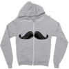 mustache Zipper Hoodie