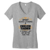 smart good looking english teacher profession Women's V-Neck T-Shirt