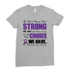 we don't know how strong we are until being strong is the only choice Ladies Fitted T-Shirt