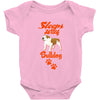 Sleeps With Bulldog Baby Onesie
